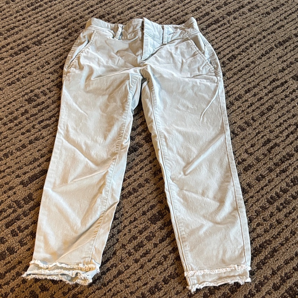 LOFT Women's Light Cream Ankle Jeans